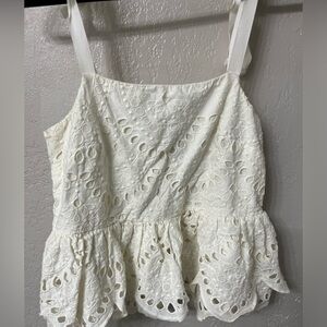 J Crew Eyelet Tank Top